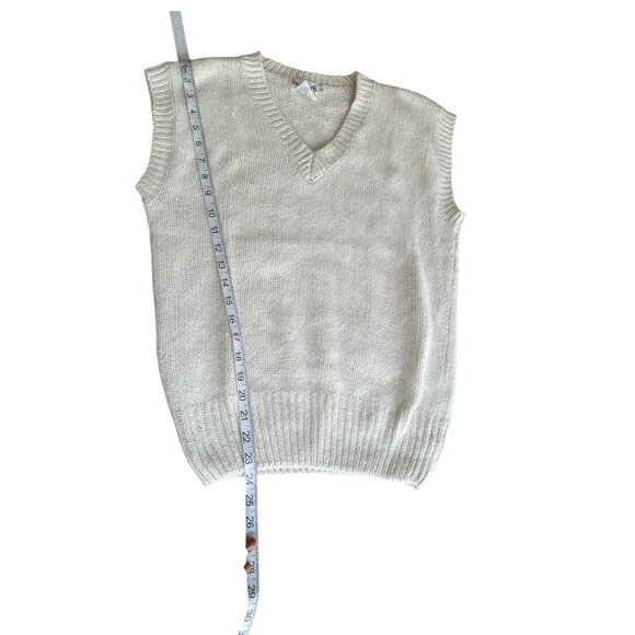 Hudson's Silk Angora Rabbit Hair Blend V-Neck Sweater Vest Sleeveless Pullover L - Picture 4 of 9
